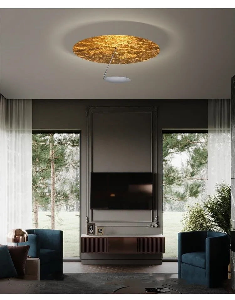 Creative art chandelier ceiling lamp with iron construction and warm LED lighting