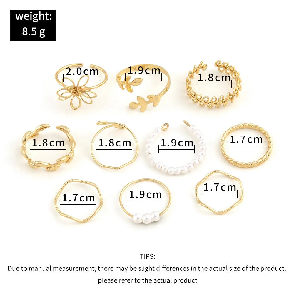 Gold tone openwork flower design alloy ring for women with glossy electroplated finish