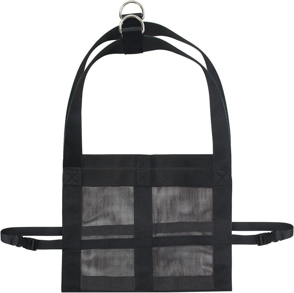 Large black nylon animal weighing sling measuring 35cm x 150cm for dogs and livestock