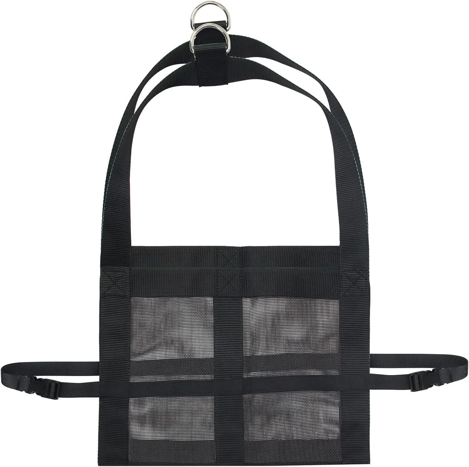 Large black nylon animal weighing sling measuring 35cm x 150cm for dogs and livestock