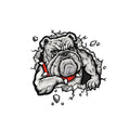 Grey dog pattern motorcycle decorative sticker measuring 17x17cm from animals series