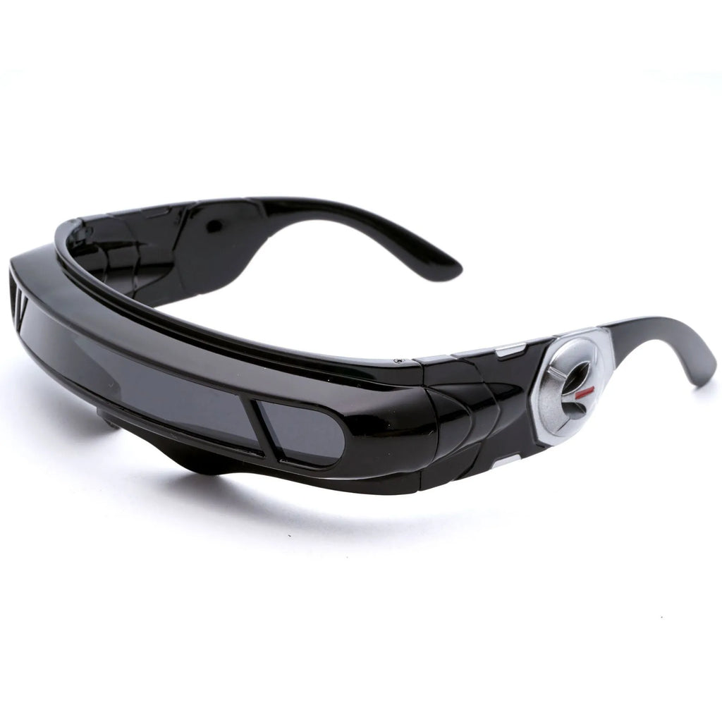 Black frame sports sunglasses with polarised lenses in grey, red mercury, or blue mercury colour options