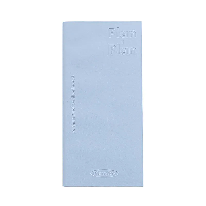 Embossed visual daily meter book with paper cover showing colour options and 80-page interior