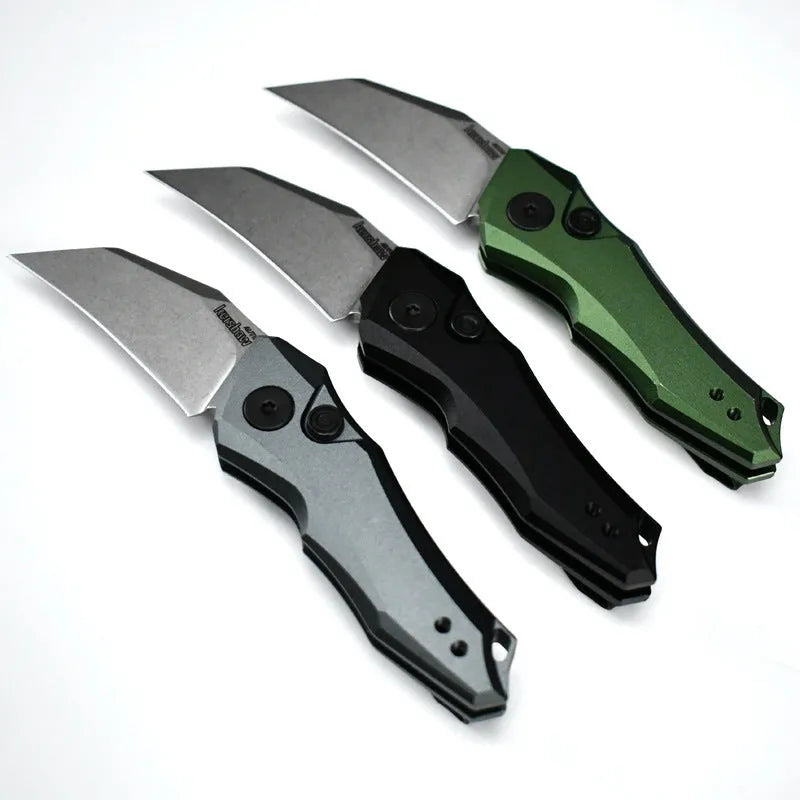 15cm portable folding pocket knife in black grey or green colour options