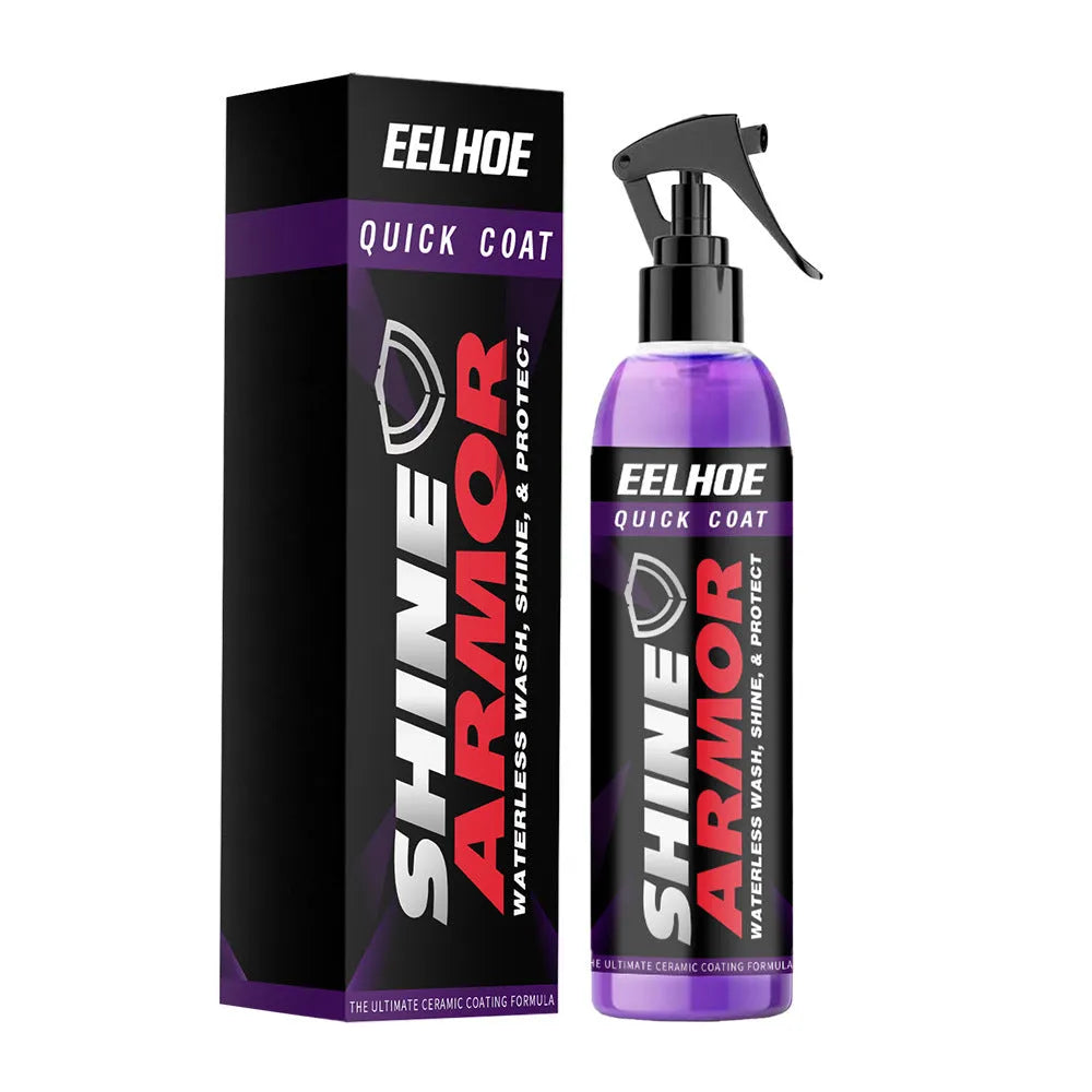 Purple automobile nano coating spray with microplated crystal formula in spray bottle