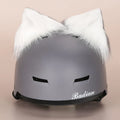Medium size plush fabric helmet cap set with cartoon ear decorations in various styles