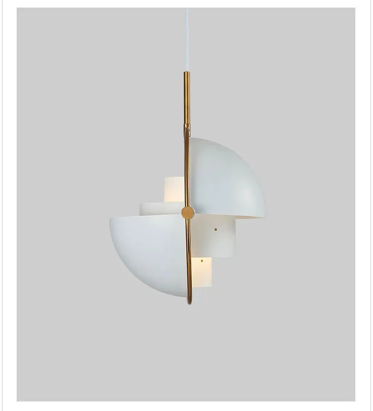 Half circle bedroom dining room chandelier with LED light, alloy chrome finish, gold colour, 1-light cable connection