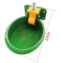 Green plastic automatic livestock drinking bowl for sheep pigs goats farm use