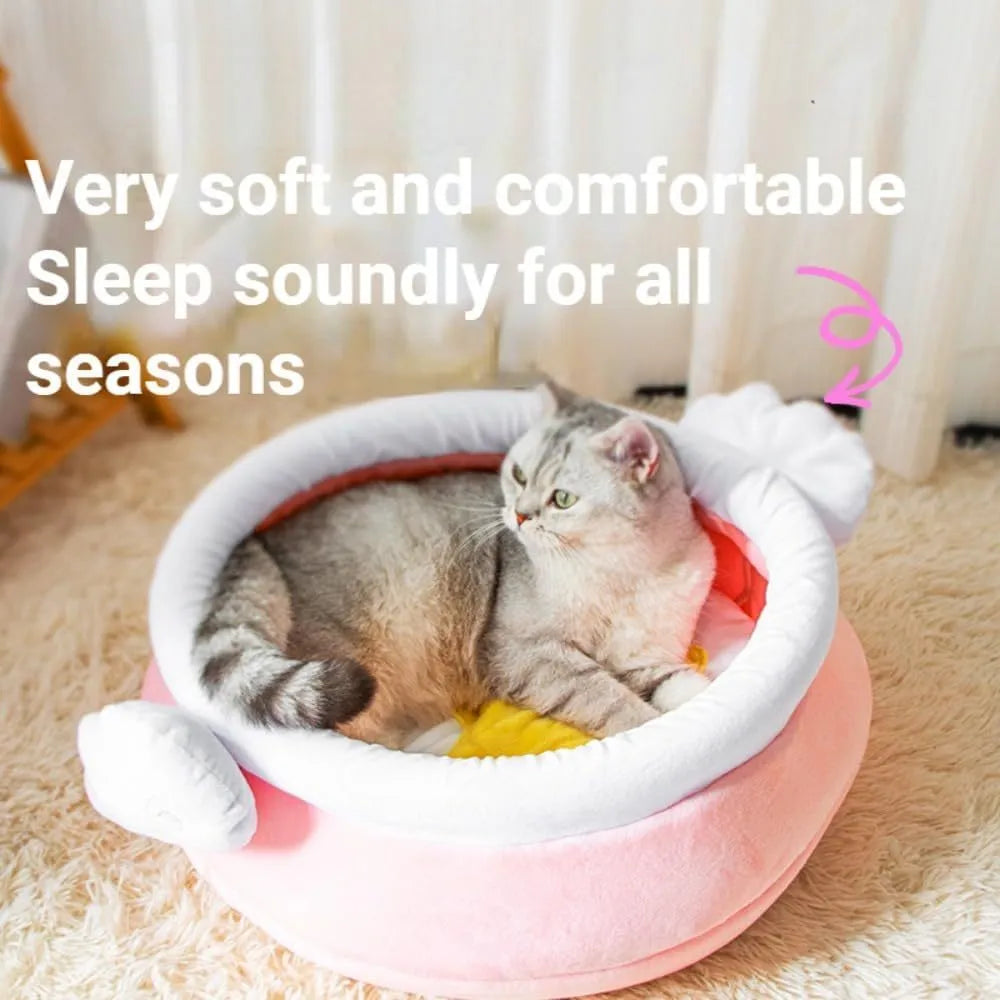 Pink honey pot magic shape cat sofa bed with removable pad for small pets
