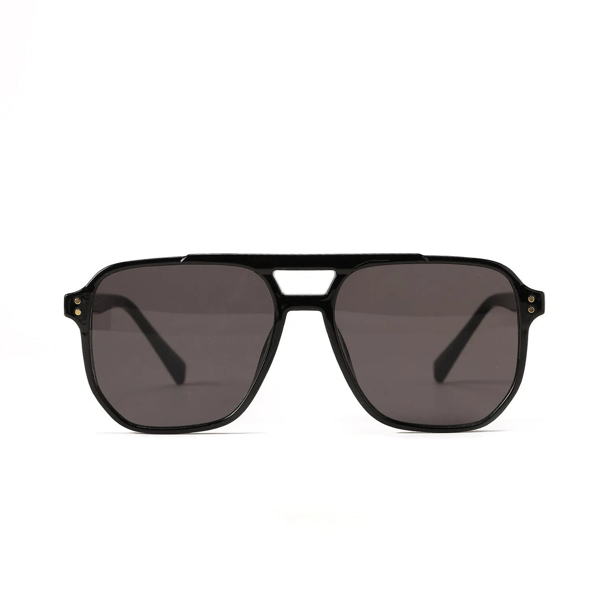Women's square double beam sunglasses with UV400 protection in six colour options