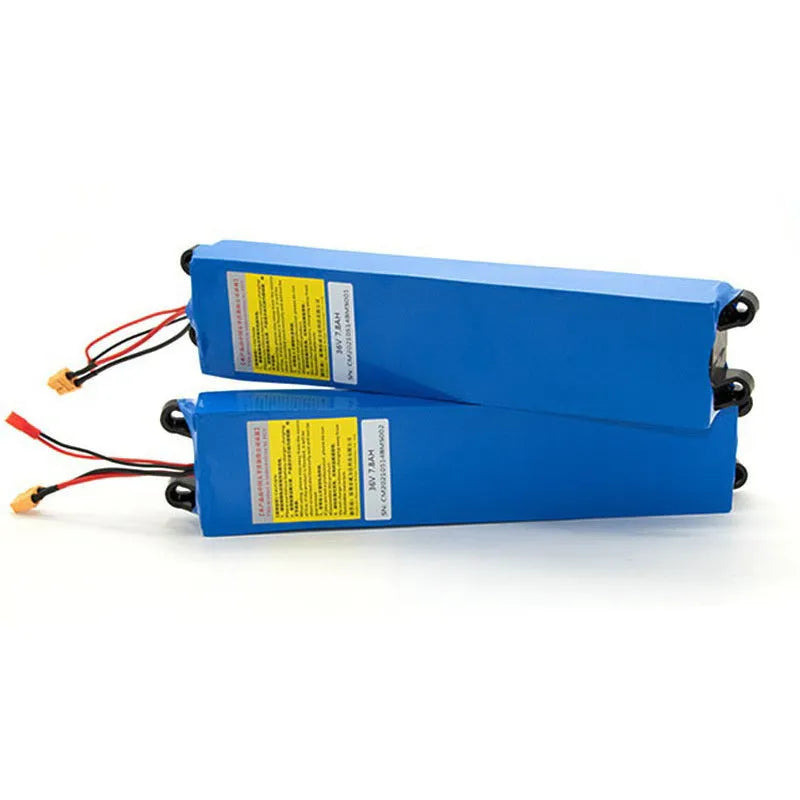 36V lithium battery pack for electric scooters with capacity options 6.6A, 7.8A, and 10.4A