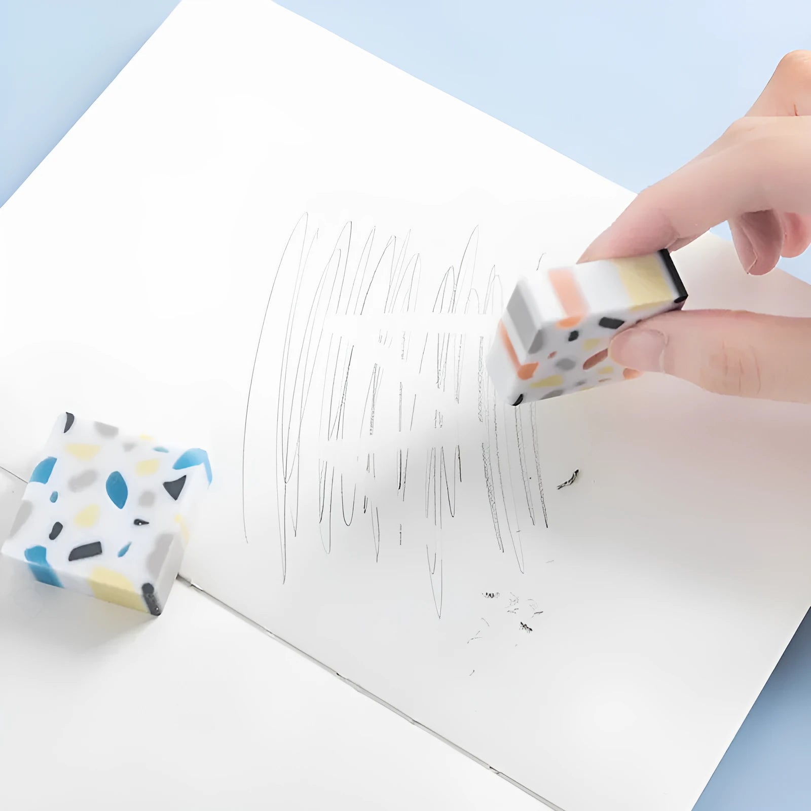 Portable PVC Yuhua stone eraser 36x36x12mm in colour Eraser