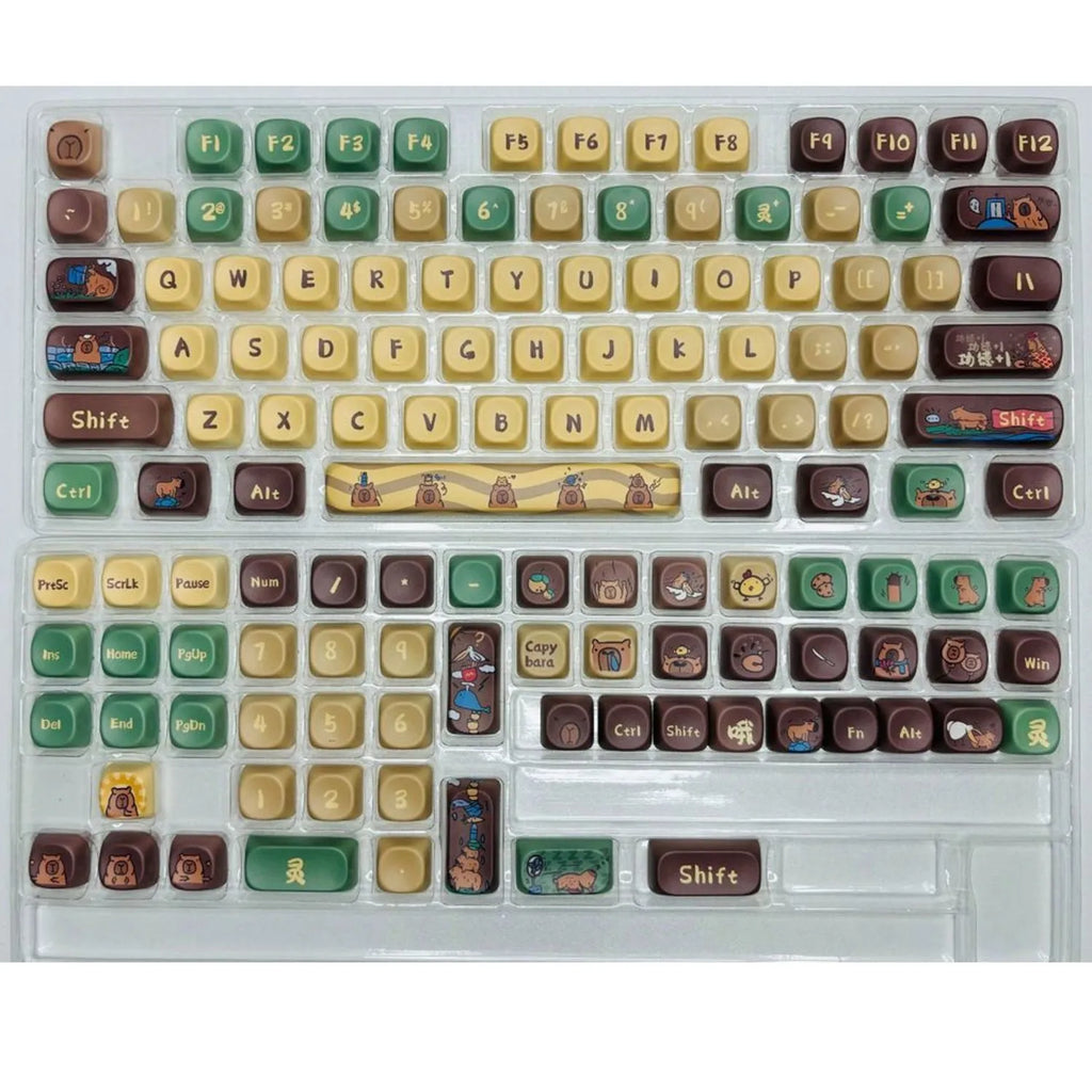 Capabala PBT mechanical keyboard 130-key keycap set with Girl MOA height profile