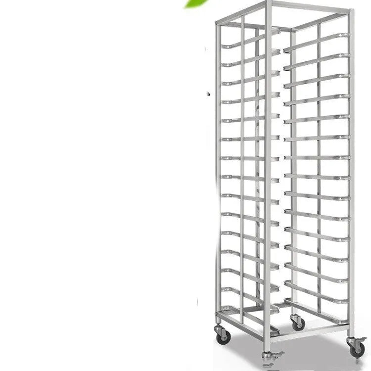 Stainless steel six-layer baking tray rack with security lock, 40cm by 60cm tray size