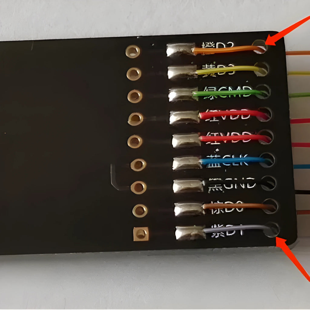 EMMC read and write tool for car audio host maintenance with SD card port