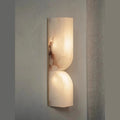 Modern Nordic wall lamp strip with copper construction emitting warm light