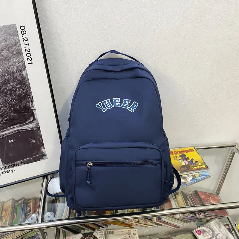 Men and women casual large-capacity school bag in nylon, 32x14x45cm, available in five colours