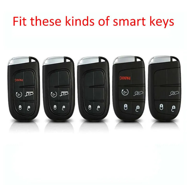 Silicone car key protection case for Dodge Chrysler Fiat remote keys with packaging options
