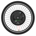Black alloy hub motor wheel for mountain bike electric conversion with intelligent micro-power system