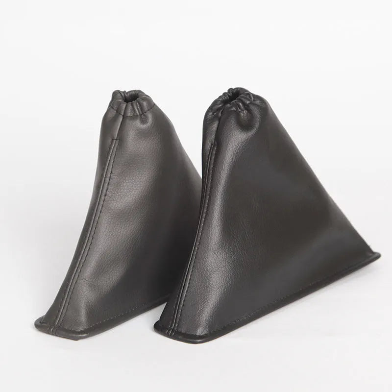 Black leather car gear lever dirt-proof dust cover for Toyota Corolla