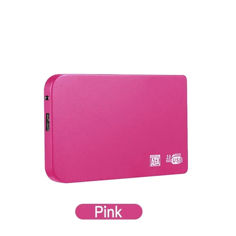 External portable hard drive with metal shell, black, 120mm x 80mm x 15mm, USB connection