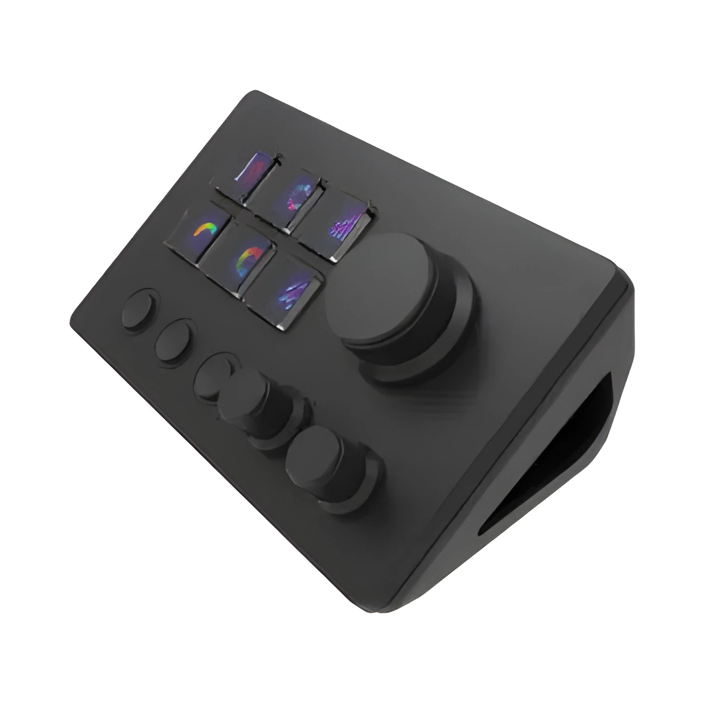 Visual Keyboard N3 programmable macro keypad in black or white with 30 keys and USB cable