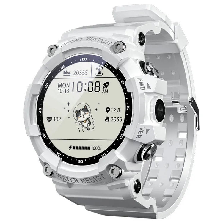 Black ATTACK 3 smart sports watch with round colour screen and TPU strap on a wrist.
