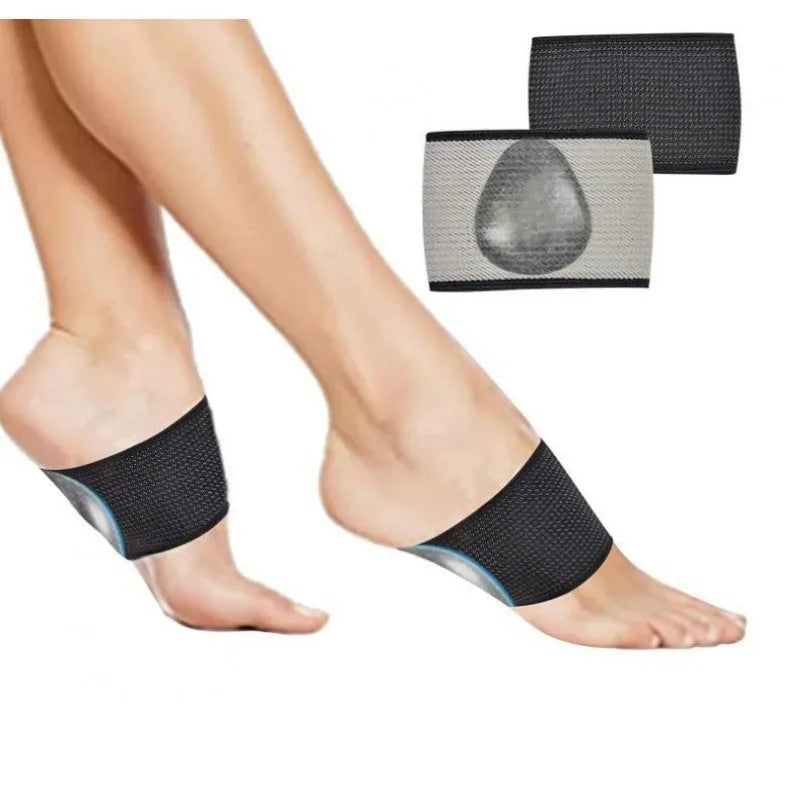 Elastic foot bandage with heart-shaped design for arch support