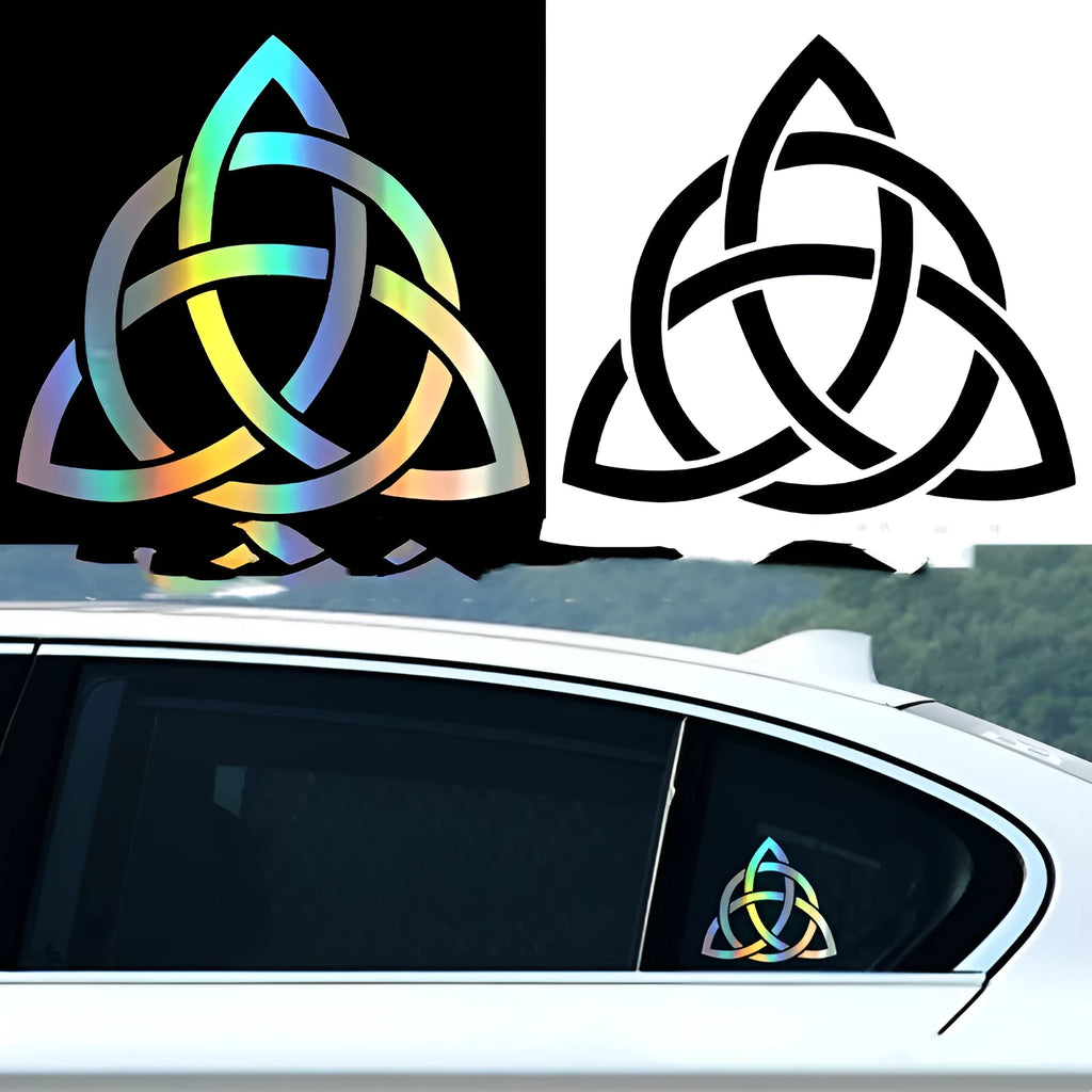 Waterproof black vinyl car body sticker decal on a white vehicle door.