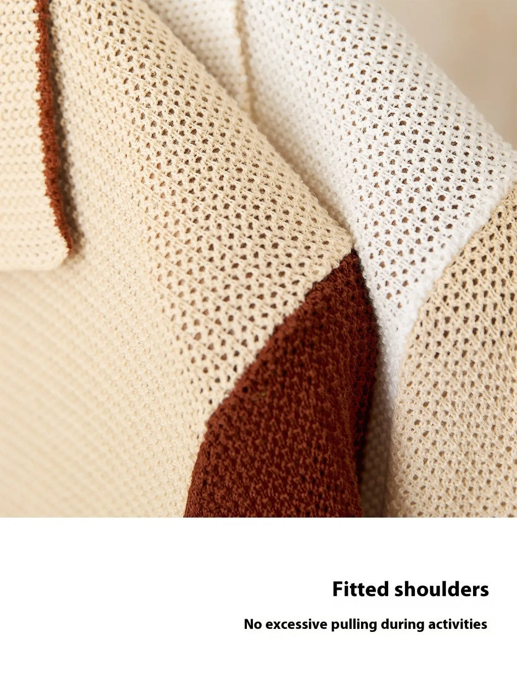 Beige linen cotton blended lapel cardigan top with short sleeves on hanger
