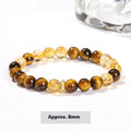 Natural yellow tiger stone mixed yellow tower crystal bracelet round beads 8mm women's handmade jewellery