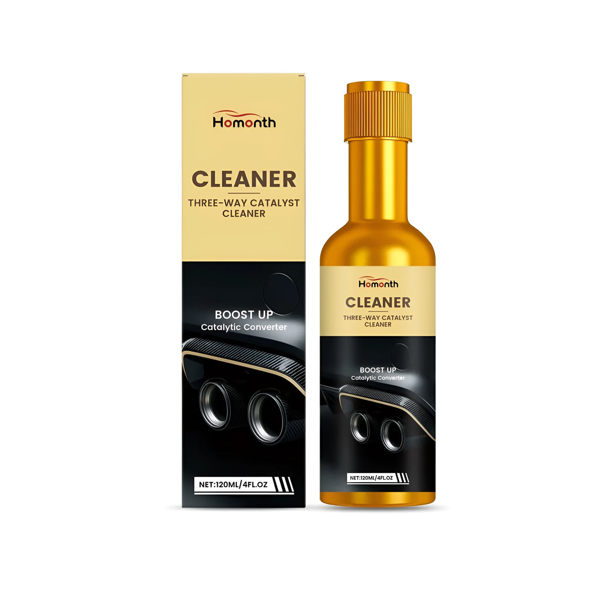 120ml bottle of catalytic converter cleaner fuel additive with PEA formula