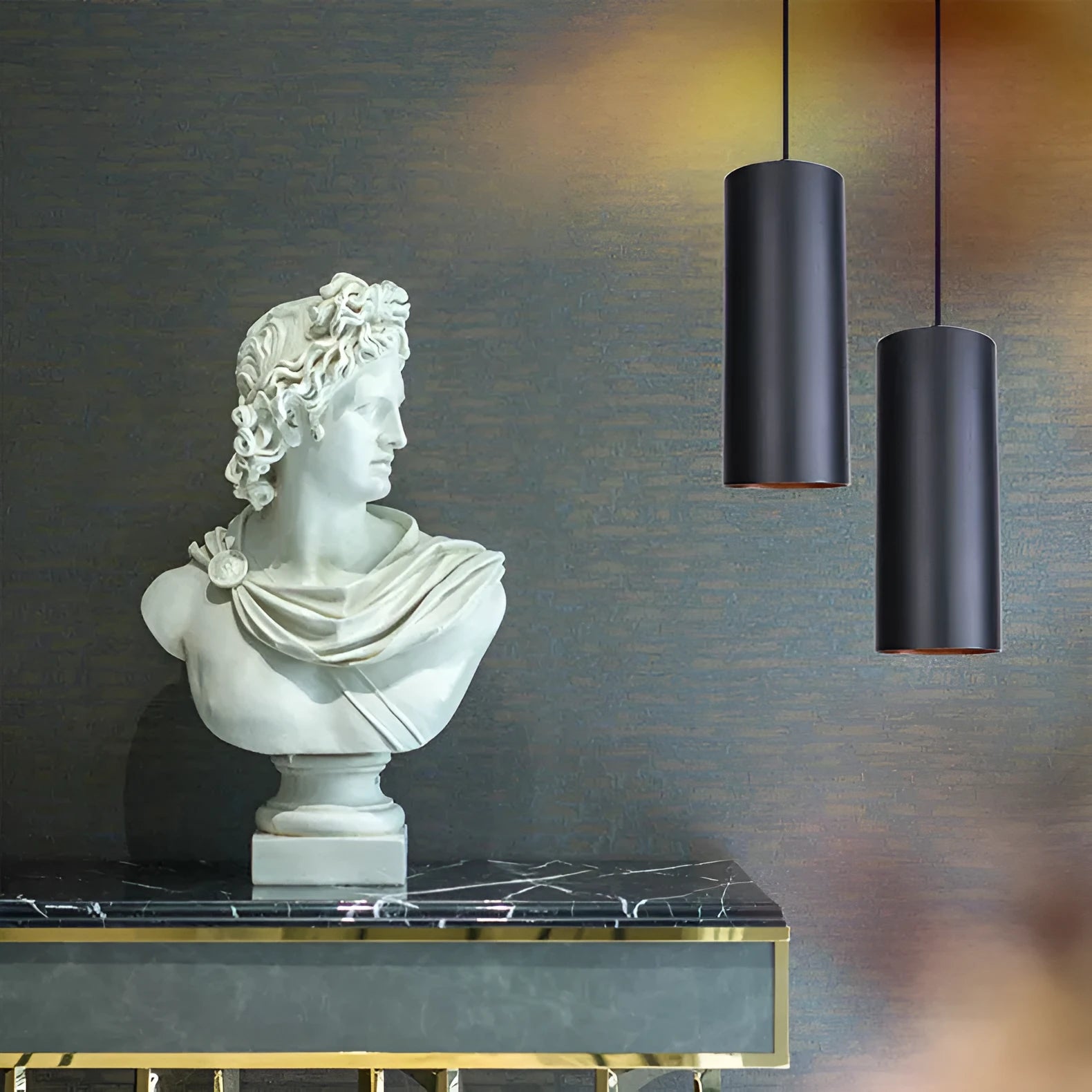 Iron retro industrial chandelier in D8053 matte black finish with choice of suspension length