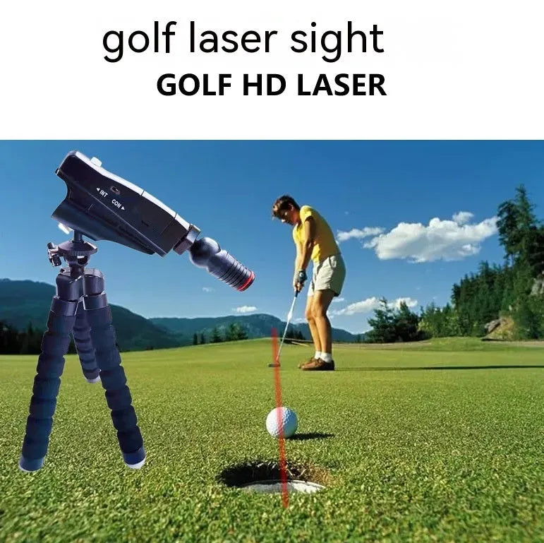 Golf putter laser aiming instrument with options for zipper box and tripod mount