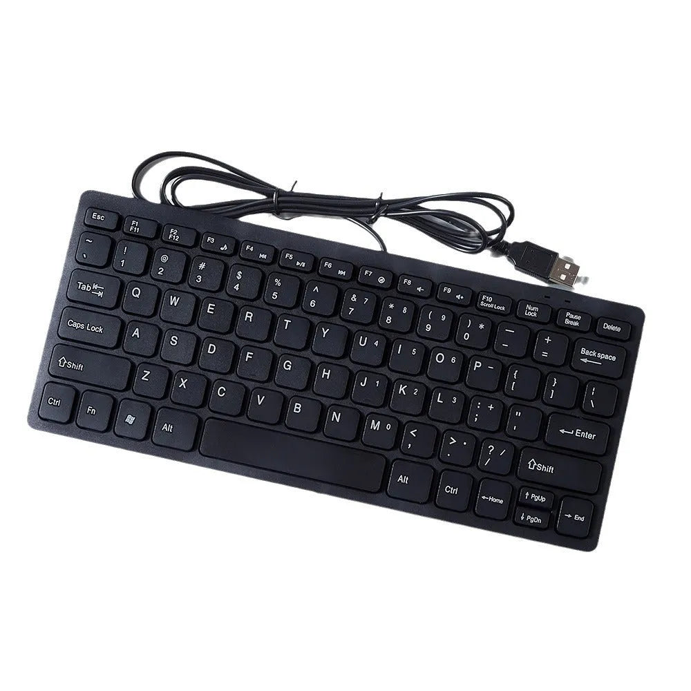 USB wired mini silent keyboard in black, white, pink or blue colour options