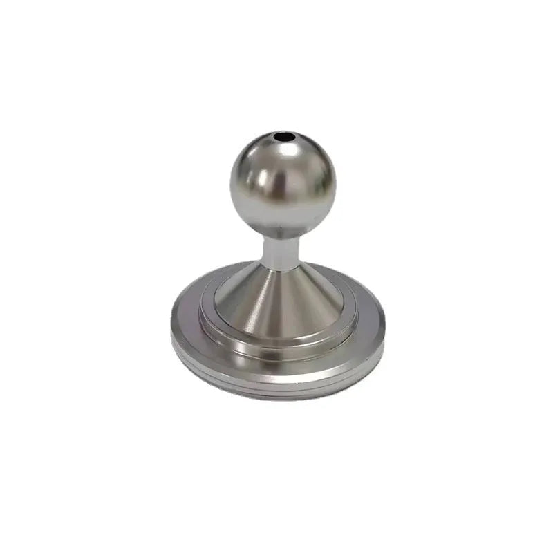 Universal aluminium alloy car dashboard mounting base plate in silver and black colour options.