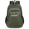 Casual men's Oxford cloth backpack in a choice of black, blue, gray, or green colours