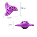Blue boomerang molar dog chew toy for medium and large breed dogs