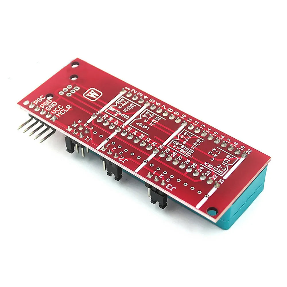 ICD2-compatible PIC programmer burner unit with KIT3 and KIT3.5 burning sockets.