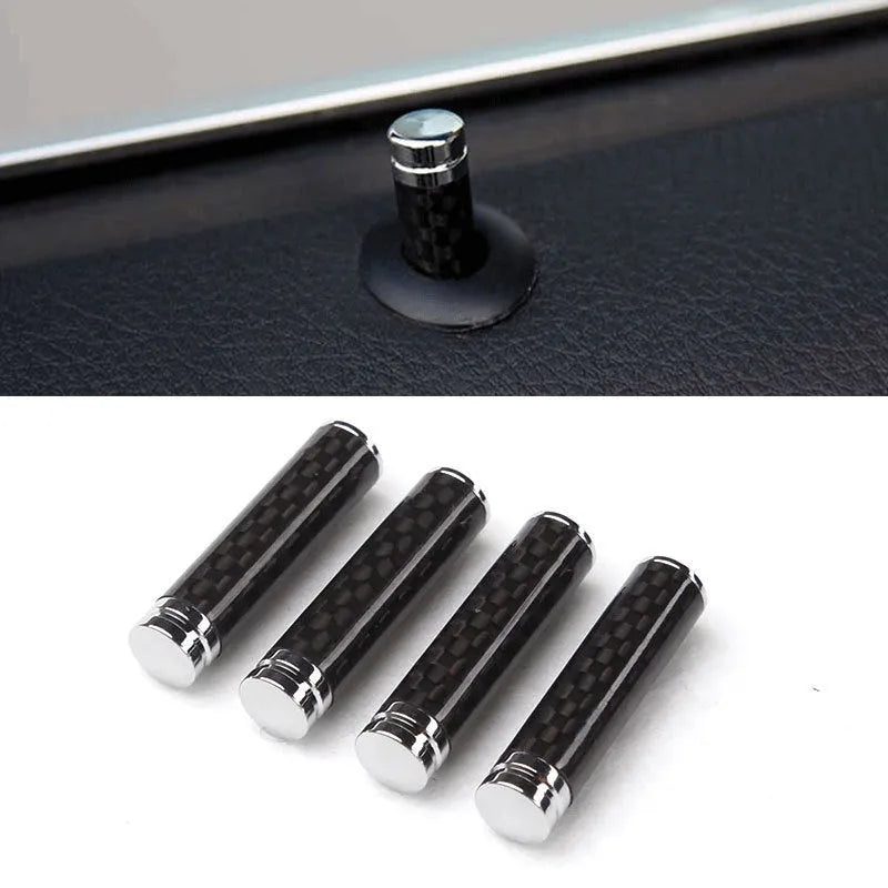 Black carbon fiber and metal universal door lift decorative cover body for car door handle replacement