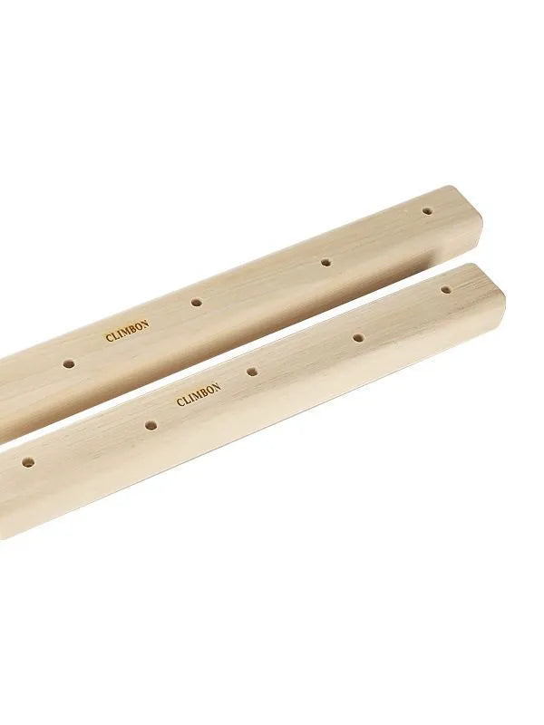 Set of three solid wooden fingerboards for grip strength and pull-up training