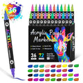 Set of double-headed acrylic marker pens with opaque washable ink in multiple colours