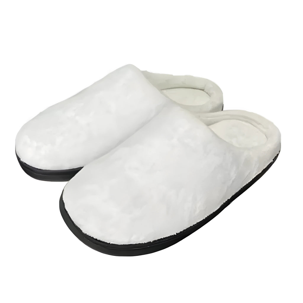 Printed cotton slippers with flannel lining, showing pattern design and TPR sole