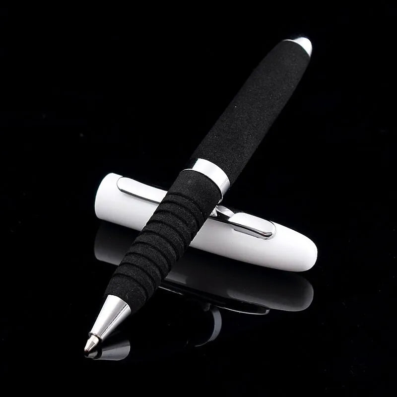 EVA metal cap ballpoint pen with 1.0mm bullet tip shown in silver colour