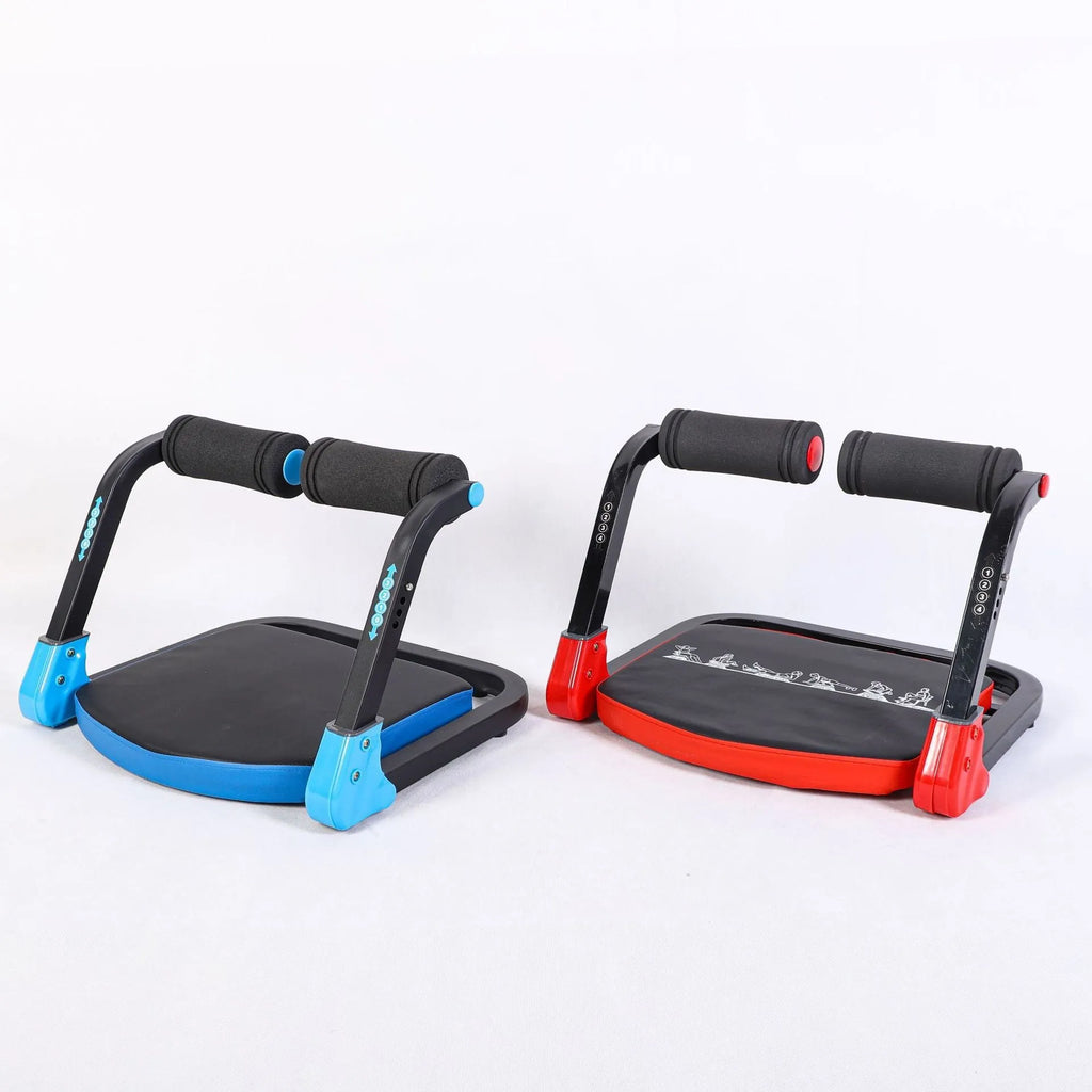 Mini multifunctional abdominal device for fitness training in sky blue or red colour