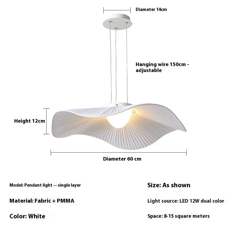 Nordic creative lotus leaf ceiling lamp LED chandelier tricolor light living room bedroom 220V
