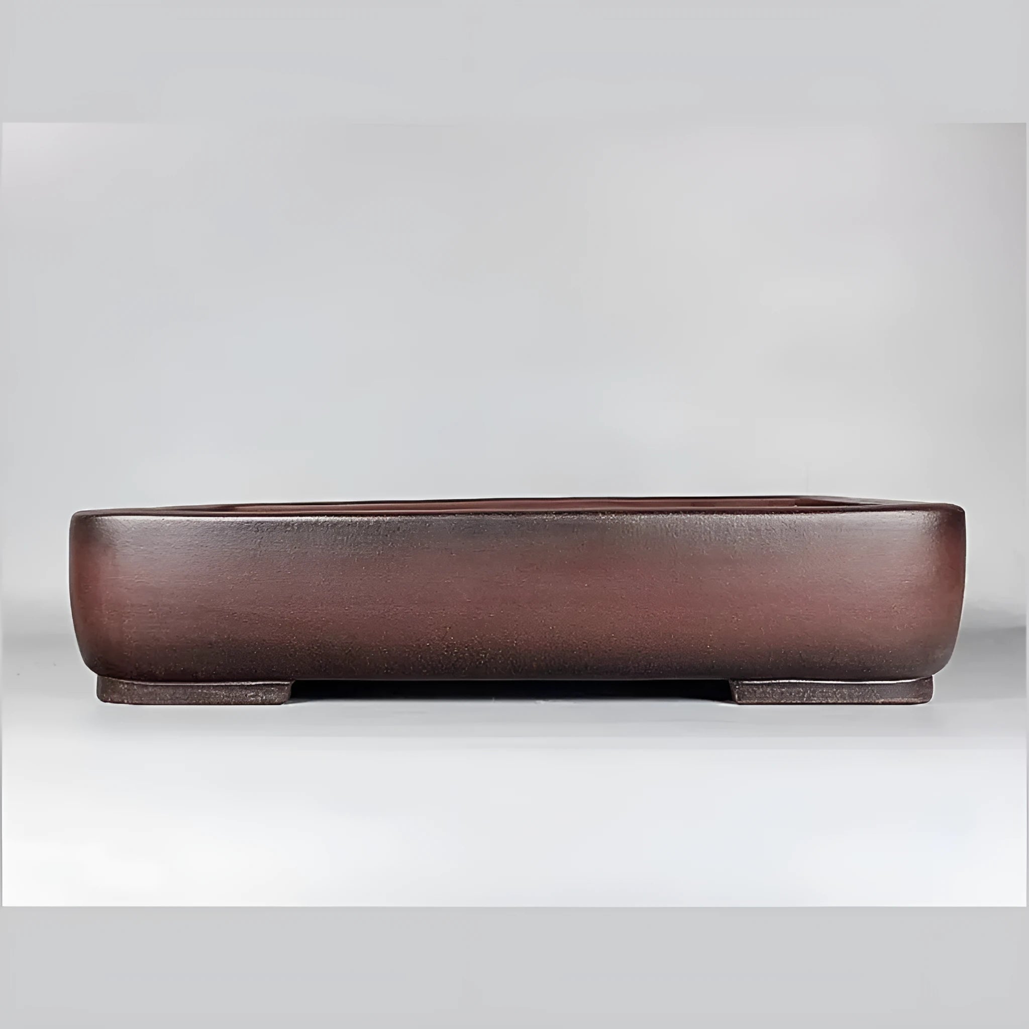 Handmade rectangular purple clay flower pot with antique finish