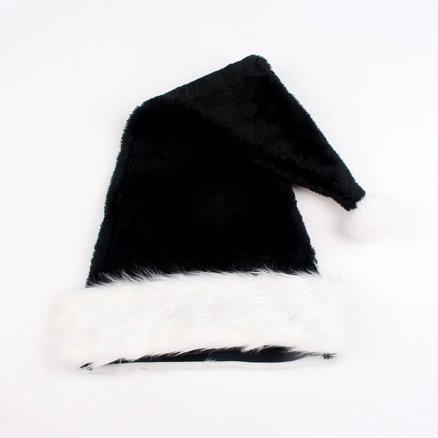 Black thickened polyester plus-sized Christmas hat in European classical style, 56 by 30 centimetres