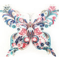 20 inch handmade blue or pink butterfly quilling paper craft kit with glue, scissors, awl and tweezers tools