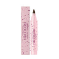 Temporary freckle pen makeup tool with brush tip applicator in dark brown and light brown shades